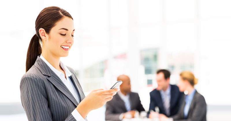 Hiring manager texting applicant
