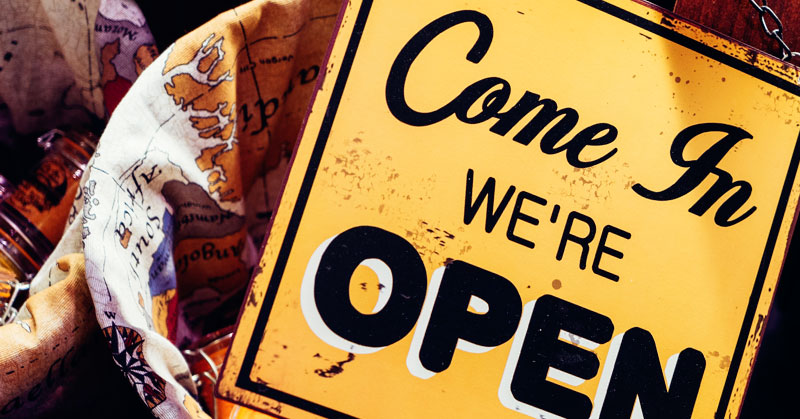 store sign in window
