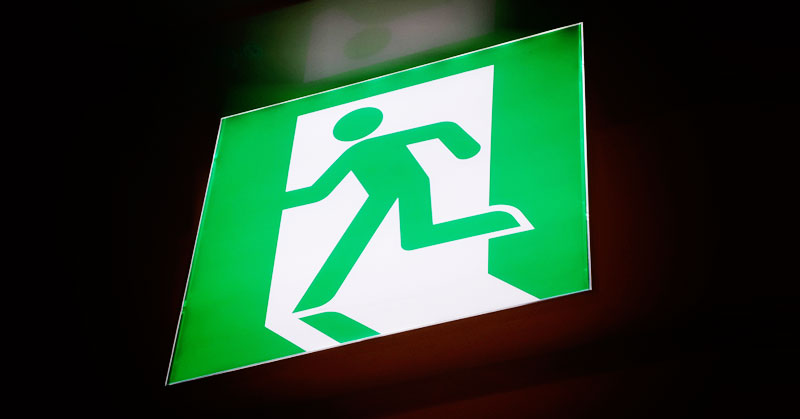 employe exit sign for employee turnover