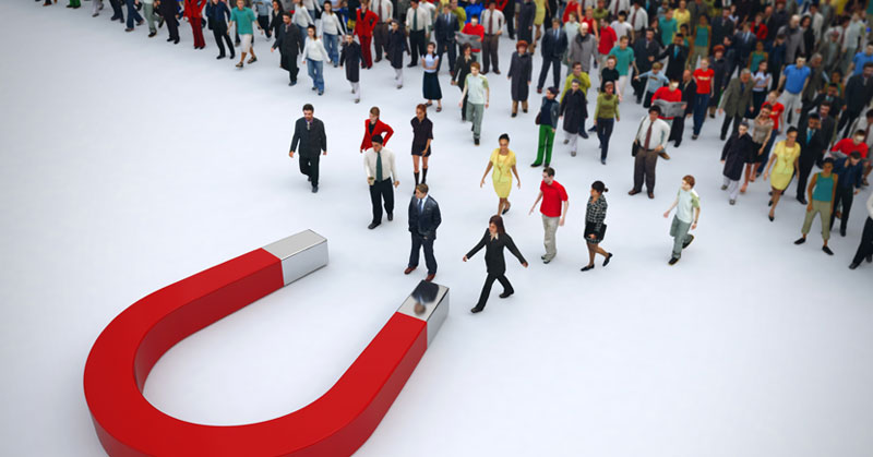 qualified candidates attracting to a magnet