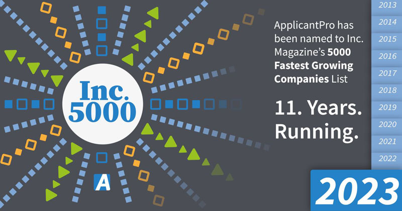 applicant on the Inc. 5000 list for the 11th year