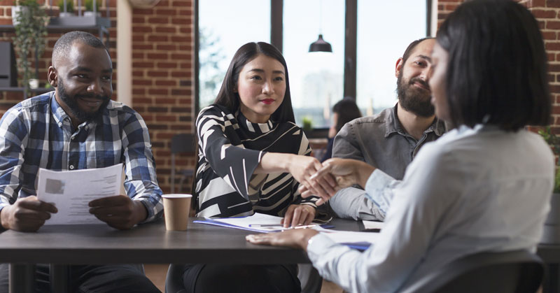 hr team hiring a qualified applicant