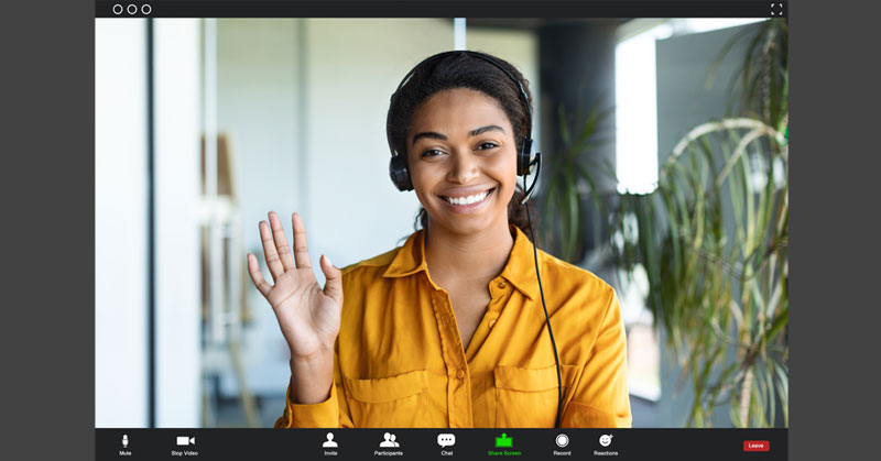 video interview with applicant