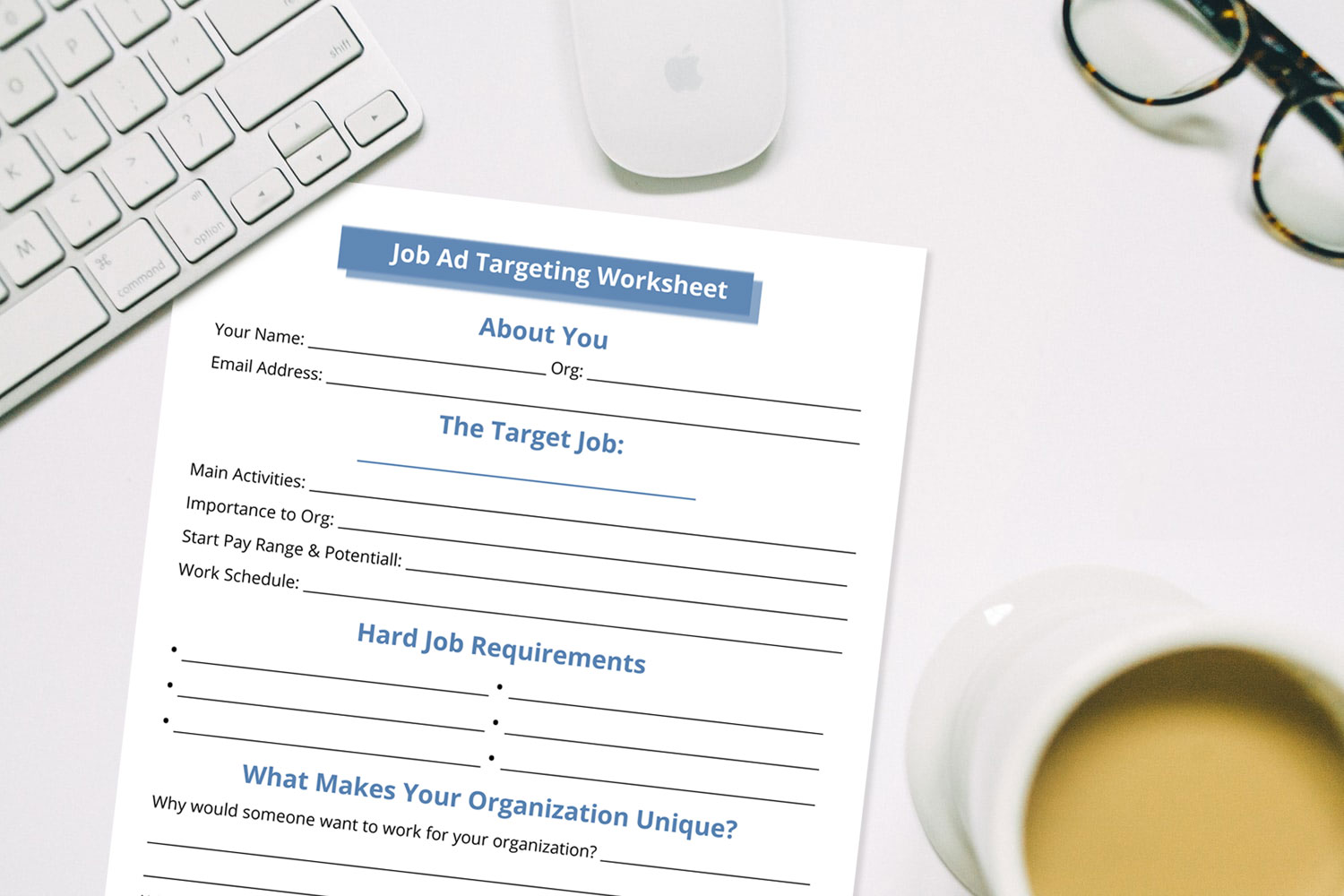 working of job ad targeting on hr desktop